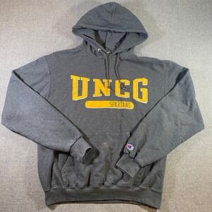 UNCG Spartans Champion Hoodie Sweatshirt Mens M Gray Pullover Collegiate